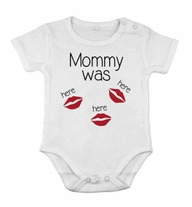 Babygrow mommy was here Body Mono Recién Nacido Bebé Especial Ducha Regalo - Imagen 1 de 5