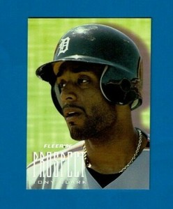 1996 Fleer Baseball PROSPECTS insert Tony Clark # 3 Detroit Tigers