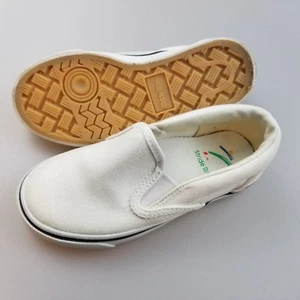 VINTAGE STRIDE RITE White Canvas Slip On Shoes Children's Toddler Size 10 Medium - Picture 1 of 10