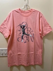 Nike Air Jordan Sport DNA Graphic T-Shirt Men's Medium Pink DM1456-697 S177 - Picture 1 of 8