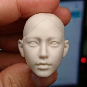 Figura de acción 1:6 escultura de cabeza de niña asiática tallada para 12" hembra PH TBL juguetes corporales - Imagen 1 de 6