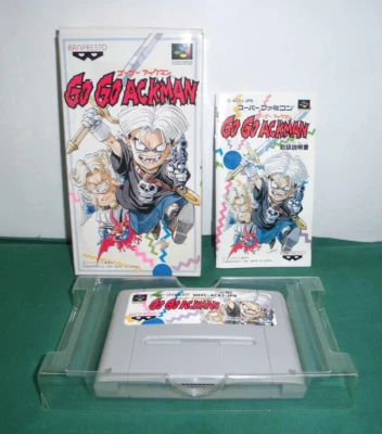 SNES -- GO GO ACKMAN -- Boxed. Super famicom. JAPAN GAME. 14699 - Image 1 of 4