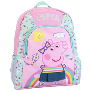 Peppa Pig Rucksack Kinder Mädchen Schultasche Rucksack rosa Regenbogen Sonne Drachen Wolken - Bild 1 von 4