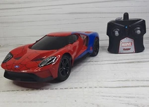 Marvel 1:18 Spiderman 2017 Ford GT Jada Toys RC Turbo Boost Remote Control Car - Picture 1 of 23