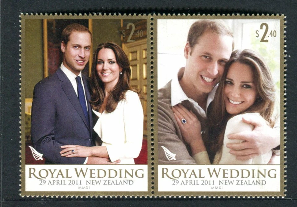 2011 New Zealand - Royal Wedding HRH Prince William & Catherine MUH Pair - image 1 of 1