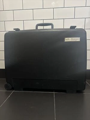 Vintage Delsey Black HardShell Wheeled Suitcase with Both 2 Keys - Image 1 of 4