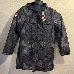 Canada Weather Gear Damenjacke Größe Small schwarz gefärbte Krawatte mit Kapuze NEU - Bild 1 von 12