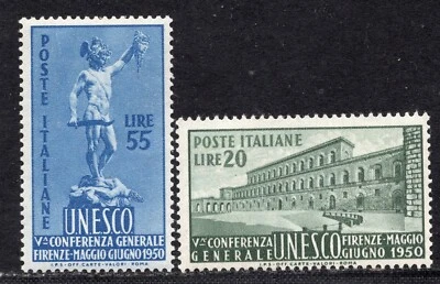 2067 - Italy 1950 - The 5th General Conference of UNESCO- MNH Set - Image 1 of 2