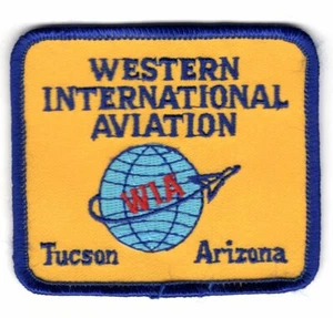 "PARCHE BORDADO WIA WESTERN INTERNATIONAL AVIATION Tucson AZ LOTE ANTIGUO 2,75"" x 3,25" - Imagen 1 de 1
