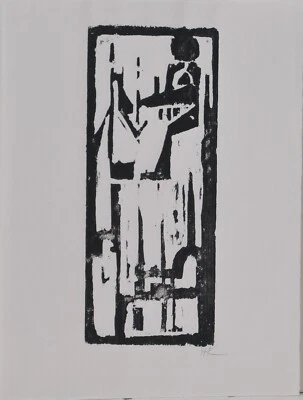 Heinz Kaufmann  /Holzschnitt /handsigniert bzw. monogrammiert - Bild 1 von 2