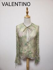 VALENTINO Silk Blouse Women Size 42 Botanical Pattern