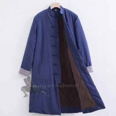 Зимний китайский кунг-фу халат боевых искусств куртка Wing Chun верхний тайцзи пальто теплый - Изображение 1 из 4