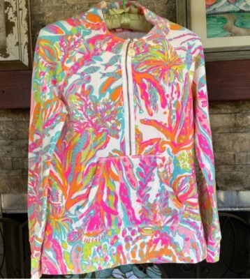 Sudadera con capucha para mujer Lilly Pulitzer Popover Scuba To Cuba talla XS Foto 1 de 4