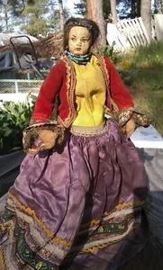 paper mache head and sawdust body doll - Picture 1 of 9