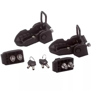 Pair Front Hood Latch Locking Catch + Rubber Pads for Wrangler JL JLU 2018-2019 - Picture 1 of 9