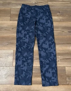 Under Armour Match Play Pants Boys 14 Camoflauge Blue Loose Fit Golf - Picture 1 of 7
