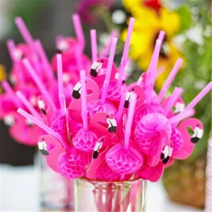 50Pcs Cocktail Straws Drinks Party Tableware Decoration Hawaiian Pool Beach - Picture 1 of 9