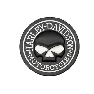 HD Emblèmes badges stickers  tete de mort metal Harley Davidson black