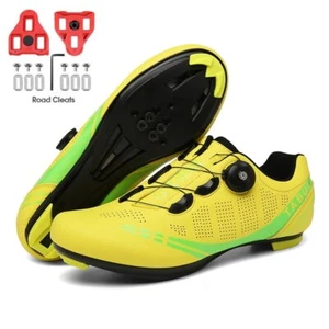 Cycling Shoes Mtb Men Racing Bike Speed Bicycle Sneakers Spd Cleat Mountain Road - Picture 1 of 35