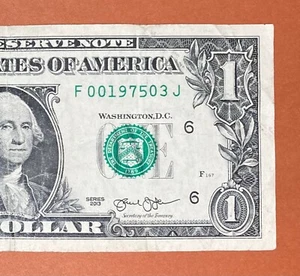 1975 March ( F 00197503 J ) Year / Month $1 One Dollar Bill (_ _1975 / 03 ) - Picture 1 of 3