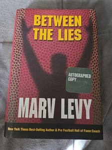 Between The Lies by Marv Levy Autographed Copy Buffalo Bills  - Picture 1 of 4