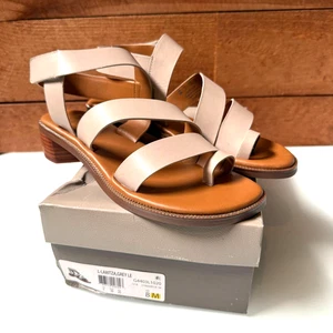 Franco Sarto Leather Sandals Womens Gray Laritza Size 8 Strappy $149 New - Picture 1 of 12