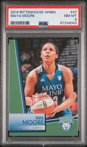 2014 Rittenhouse WNBA #47 Maya Moore PSA 8 Minnesota Lynx UCONN Huskies - Picture 1 of 2