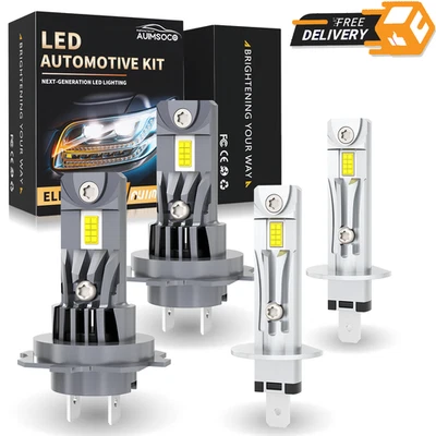 4 bombillas de haz alto/bajo LED H1 H7 blancas 6000 k para Hyundai Sonata Elantra Foto 1 de 4