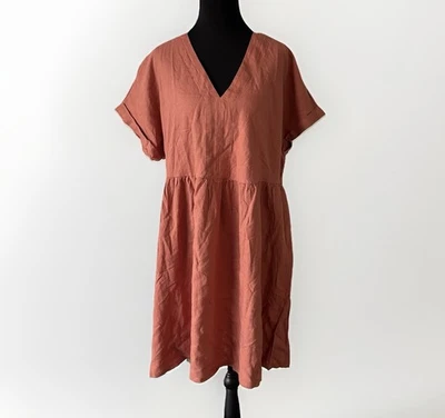 Vestido Universal Thread Para Mujer L Arcilla Midi Niveles Campesino Boho Cottagecore Nuevo Con Etiquetas Foto 1 de 4