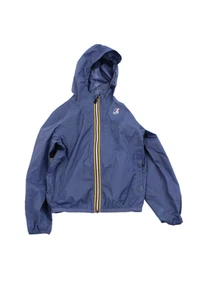K-Way Boys Hood Long Sleeves Full Zip Windbreaker Jacket Blue Size 10 - Picture 1 of 8