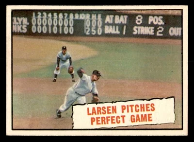 1961 TOPPS #402 DON LARSEN IA YANKEES EX-MT CENTERED 540274 (KYCARDS) - Image 1 of 2