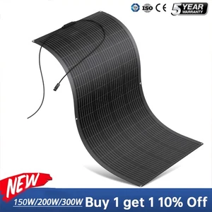 150W 200W 300W Flexible Mono Solar Panel 12V Portable for RV Camping Home Boat - Picture 1 of 33
