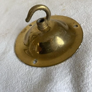 Vintage Brass Ceiling Light Hanger Or Rose 10cm In Diameter - Picture 1 of 6