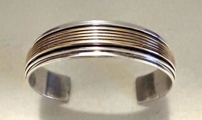 Brazalete Nativo Americano Leonard Nez Navajo Oro Amarillo 14K Foto 1 de 4