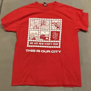 St. John’s Red Storm / Red Men- THIS IS OUR CITY - NEW YORK'S TEAM - T Shirt - L - Picture 1 of 4