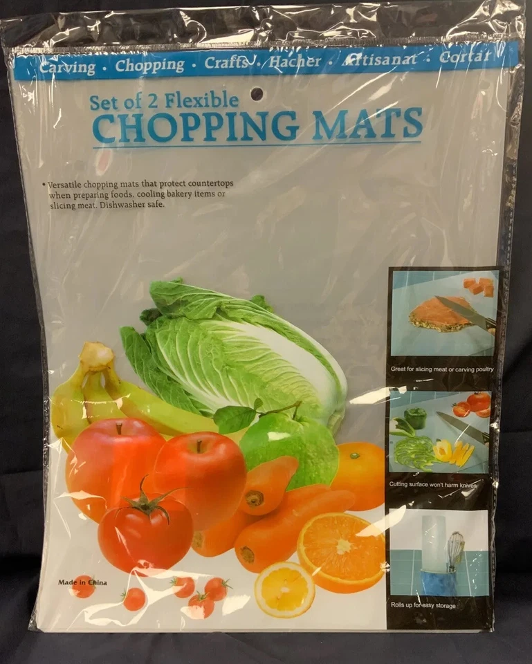 Alfombrillas de plástico flexibles para cortar de cocina de 15x12 2 piezas tablas de cortar enrollables Foto 1 de 3