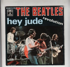 THE BEATLES: THE MEGARARE "HEY JUDE" 1968 ONLY COVER 7 P/S SPAIN EX -EX- COLLECT - Picture 1 of 4