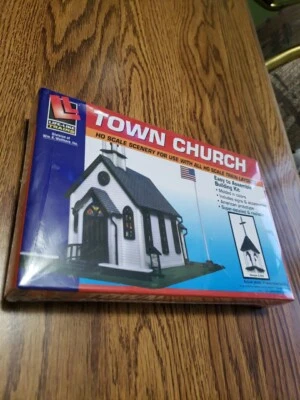 Life-Like Town Church Kit - Model Train Building HO Scale #433-1350 Sealed NIB - Image 1 of 4