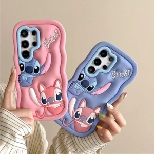 Funda para prevención de caídas de silicona suave puntada linda regalo dibujos animados 3D para iPhone Samsung - Imagen 1 de 17