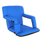 Wide Stadium Seat for Bleachers with Back Support Extra Thick Cushion Chair Blue