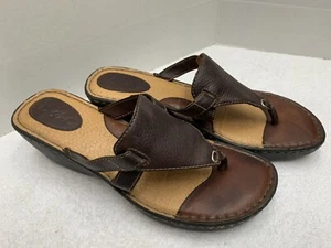 b.o.c. Brown Pebble Leather Wedge Women’s Sandals Size 11 Nice! Look👀🔥 - Picture 1 of 11