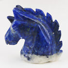 2.2" Natural Blue lapis lazuli Quartz Crystal Hand Carved Unicorn Figurine 204