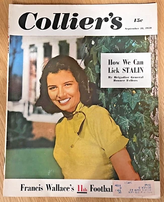 1950 SEPTEMBER 16 COLLIER'S MAGAZINE - Stalin - Francis Wallace - Bill Veeck - Image 1 of 4