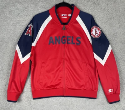 Starter Track Jacket Los Angeles Angels Full Zip Mens Large Red 2023 MLB NWOT - Image 1 of 4