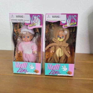 Steffi Love Evi's Halloween Mini Dolls Lion, Bunny Giraffe, Costume Simba Toys - Picture 1 of 6