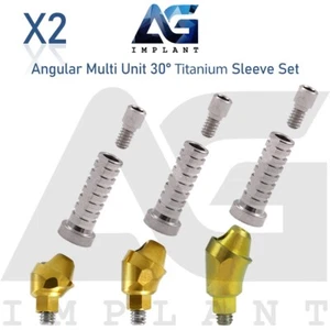 2 Winkel Multi Unit 1,6 Abtments 30° und Titanhülle mit Schraube - Bild 1 von 3