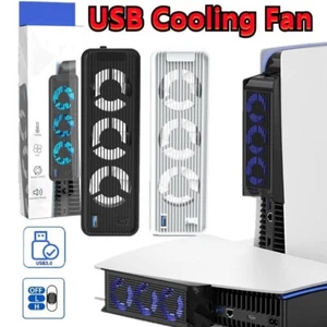 PS5 Stand USB 3 Speeds Cooling Fan Cooler For PlayStation 5 Game Console - Picture 1 of 14
