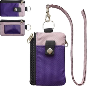 Minimalist RFID Blocking Small Wallet with ID Purple+LightPurple - Picture 1 of 7