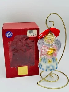 Lenox Yuletide Treasures Old World Angel w/ Drum Glass Christmas Ornament w/ Box - Picture 1 of 9