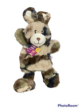 Multipet Berman Bear Camo Camouflage Squeaker Body Crinkle 15" Dog Toy Companion